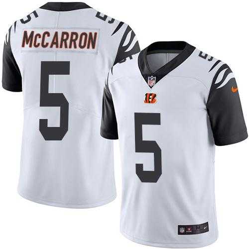 Nike Men & Women & Youth Bengals 5 AJ McCarron White Color Rush Limited Jersey,We sell and wholesale Nike Men & Women & Youth Bengals 5 AJ McCarron White Color Rush Limited Jersey on line form chian!